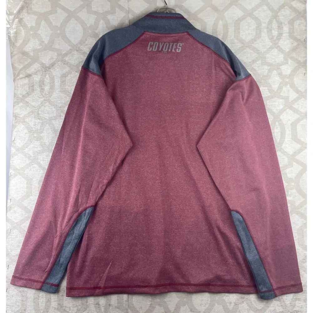 NHL Arizona Coyotes Quarter Zip‎ Pullover Mens XL Maroon Gray Heathered 1145318